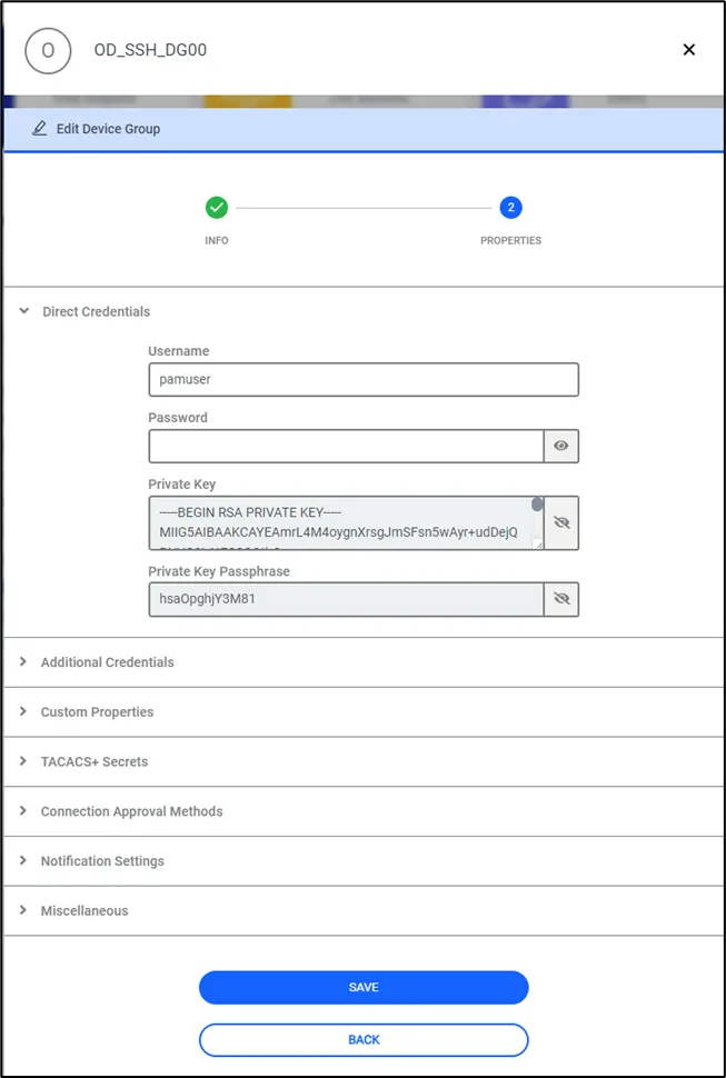 Private key passphrase