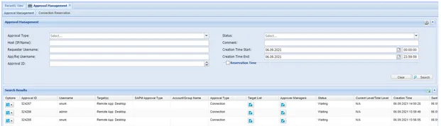 Approval Management Page Approval Management Page
