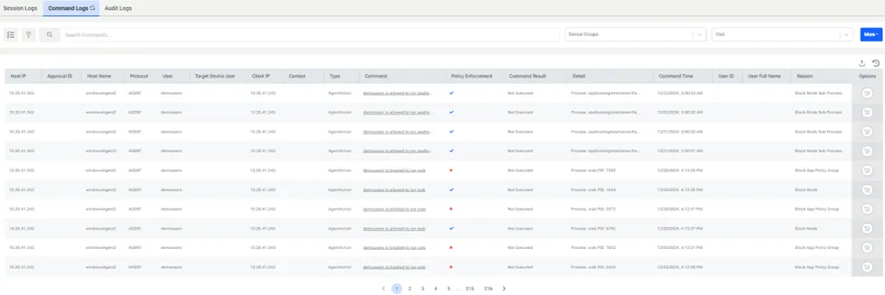 Command Logs Command Logs