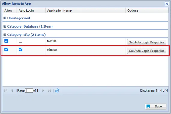 Allow Remote App Window