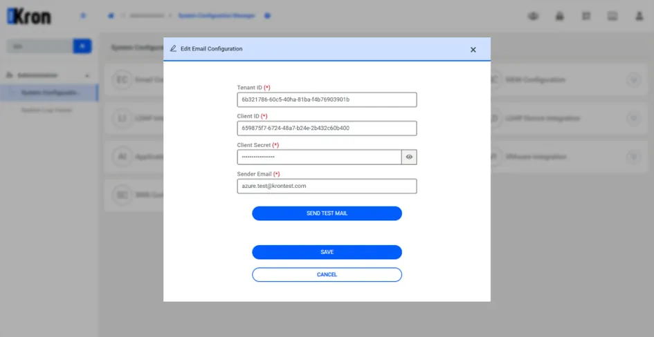 Azure configuration Azure configuration