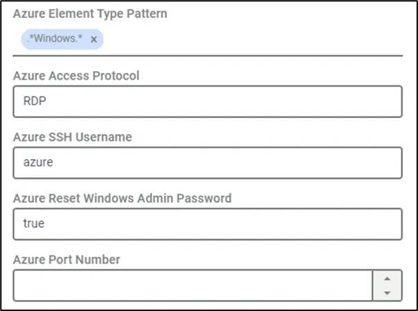 Windows Element Type Parameters Windows Element Type Parameters