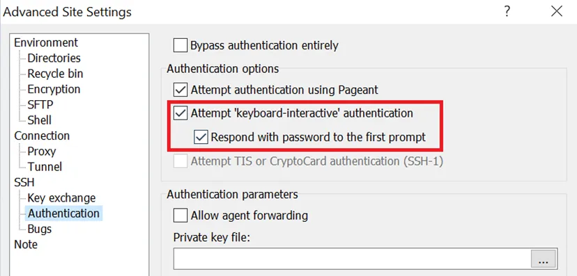 MFA Usage on WinSCP MFA Usage on WinSCP