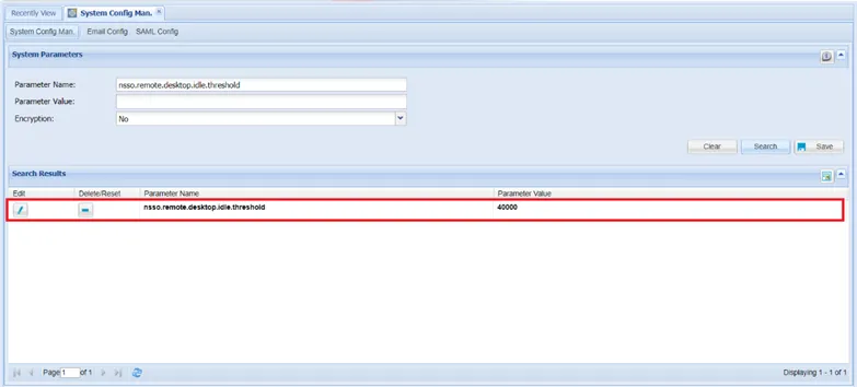 Idle Time Configuration Idle Time Configuration
