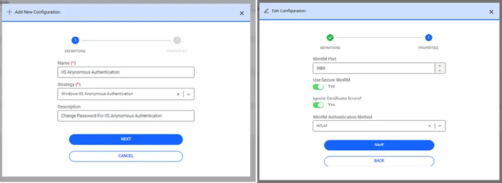 Configuración de la aplicación