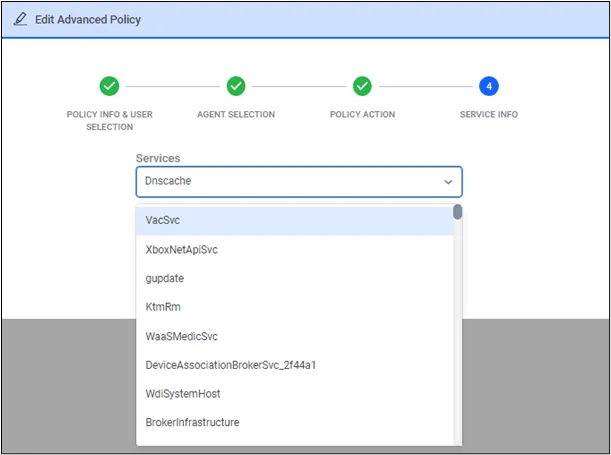 Advance Service Policy Config