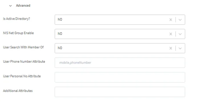  LDAP Account Advanced Settings