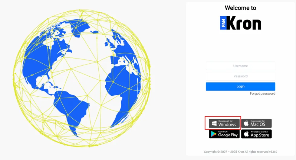 Download the Kron PAM Desktop Client
