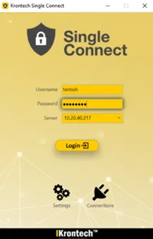 Single Connect log in via Desktop Client Single Connect log in via Desktop Client