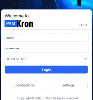 Kron PAM log in via Desktop Client