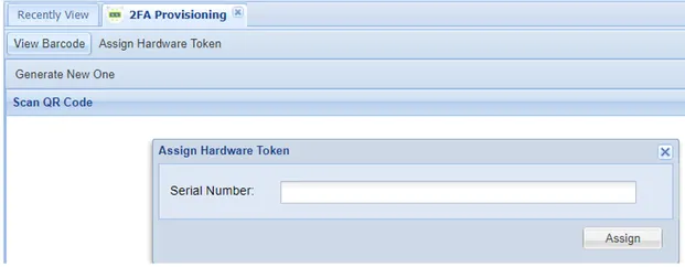 Assign Hardware Token Assign Hardware Token