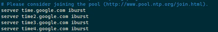 NTP Config NTP Config