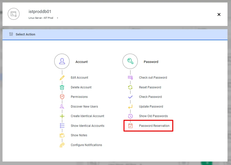 Password Reservation
