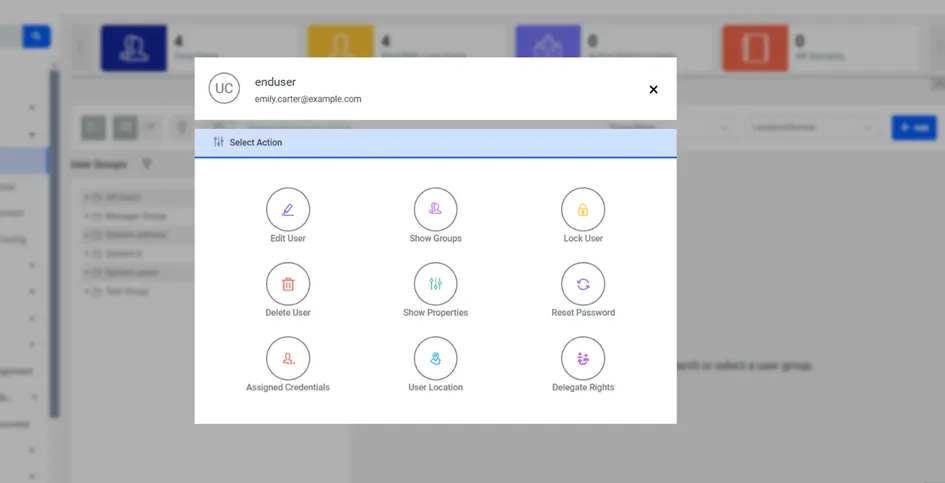 Actions Menu