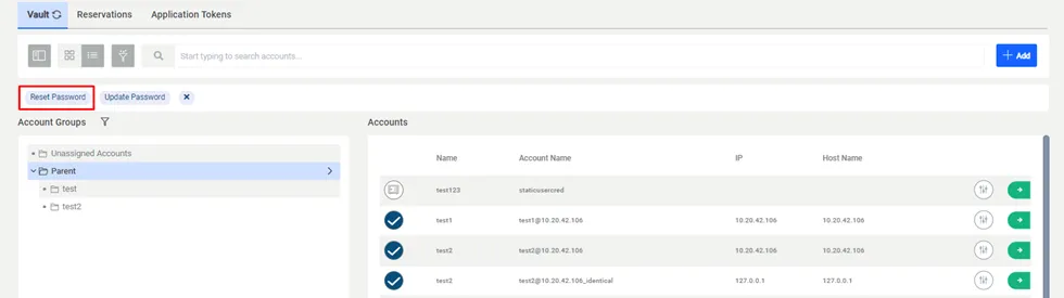 Multiple Selection and Reset under SAPM Accounts