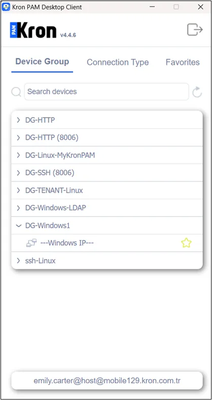Kron PAM Desktop Client for RDP Connection Kron PAM Desktop Client for RDP Connection