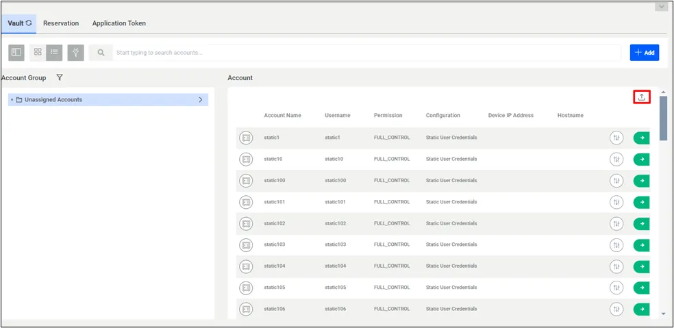 Export All Accounts