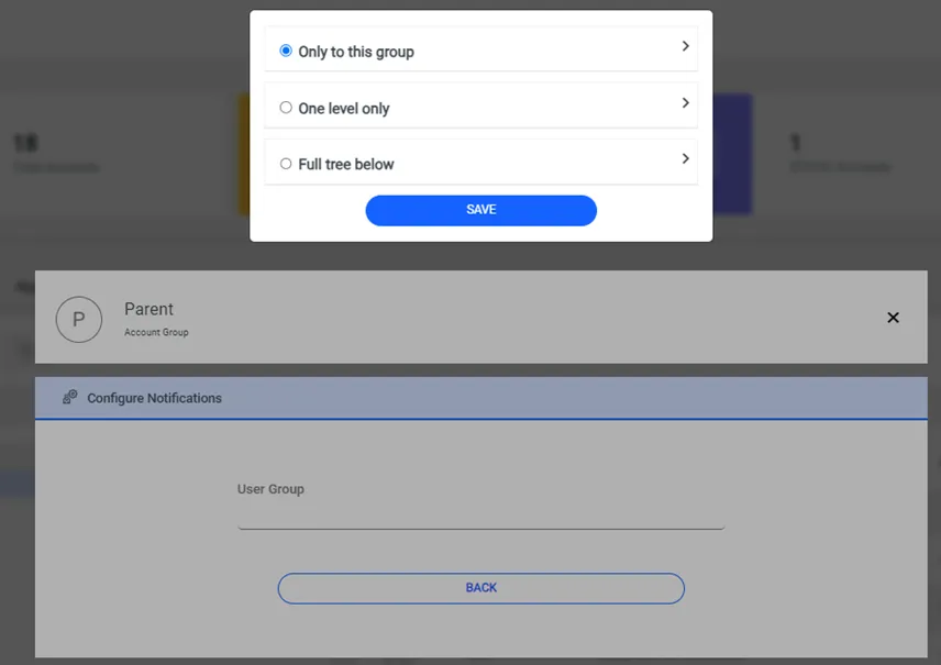 Configure Notifications for Account Group