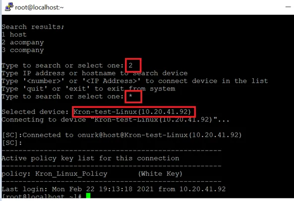 Connect to a Tenant or Host SSH Device over an SSH Client