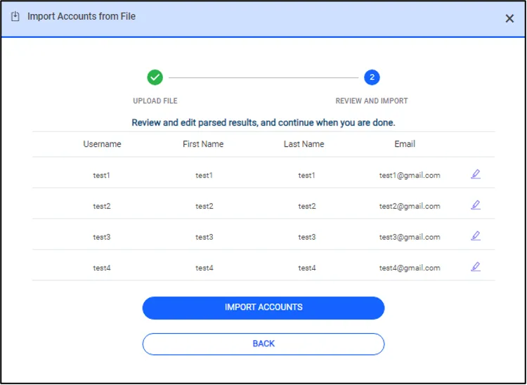 User Bulk Import