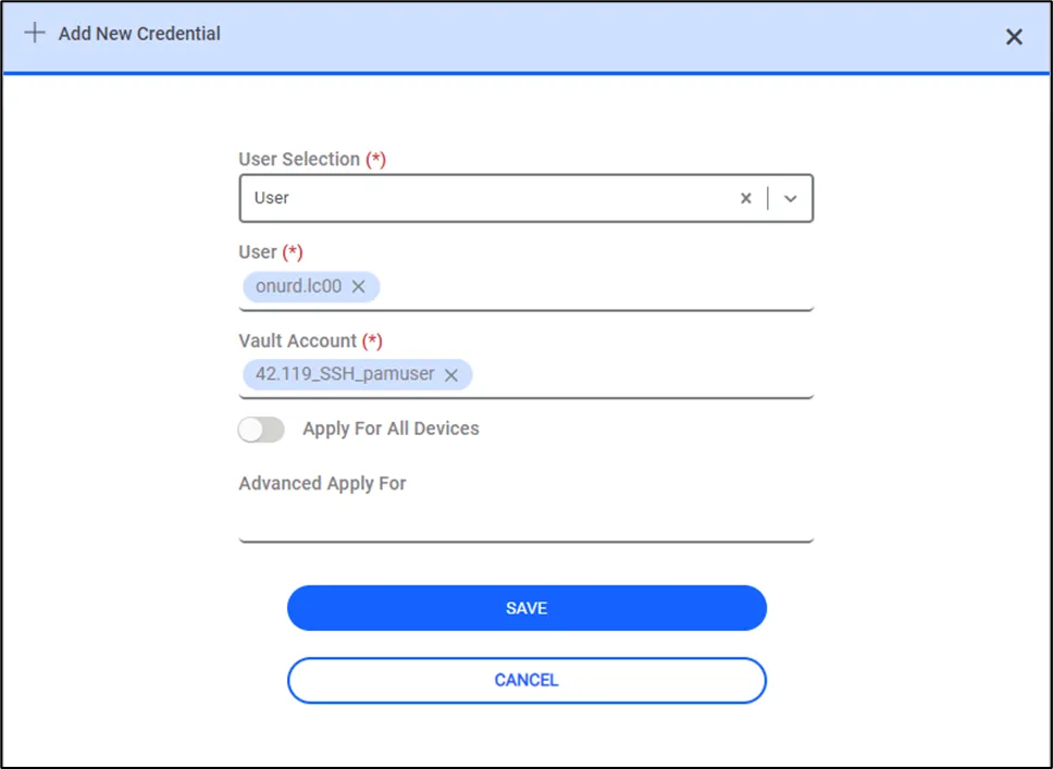 Assigned Credential Configuration
