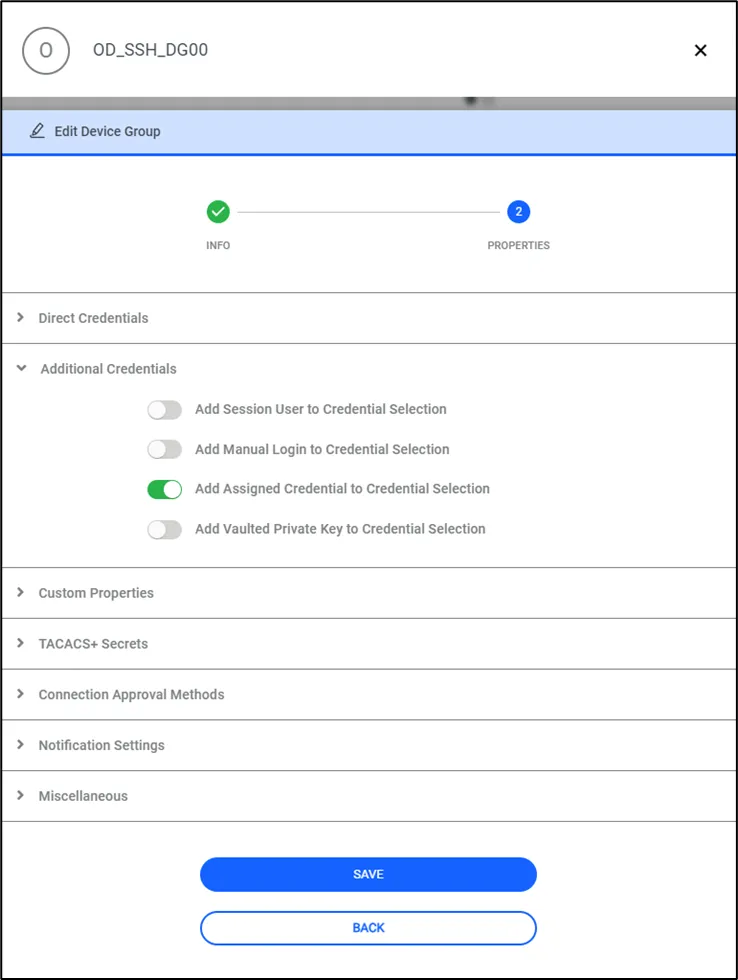 Assigned Credential Configuration