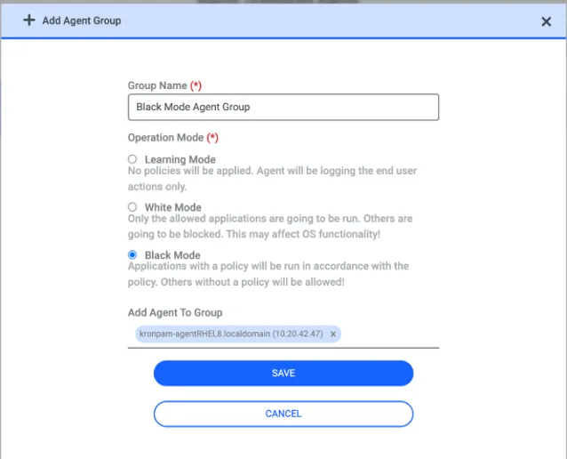 Adding an Agent Group