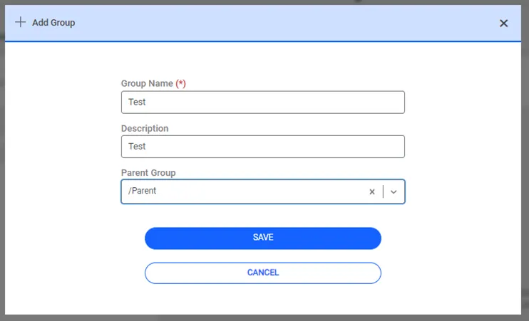 Adding a new Password Vault Group