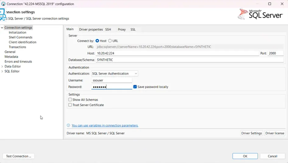Connection with ssouser and second password that defined in Kron PAM