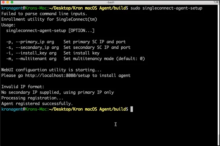 WebUI installation success CLI message