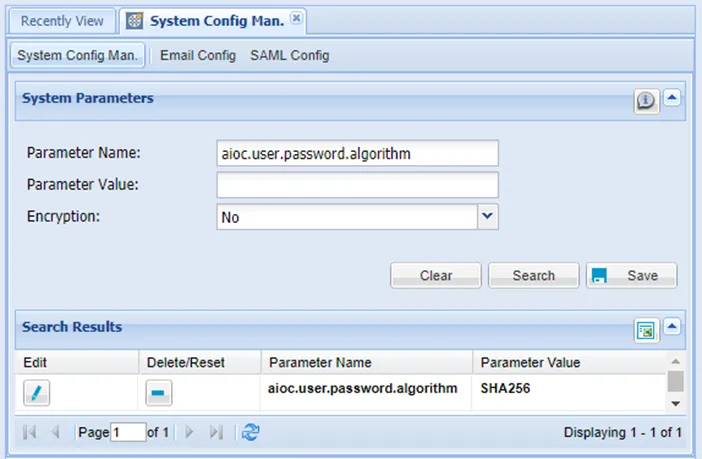 User Password Hash Algorithm Setting User Password Hash Algorithm Setting