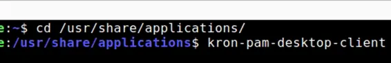 Starting Kron PAM Desktop Client from Command Line for Ubuntu OS