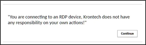 Legal Disclaimer Message Example for RDP