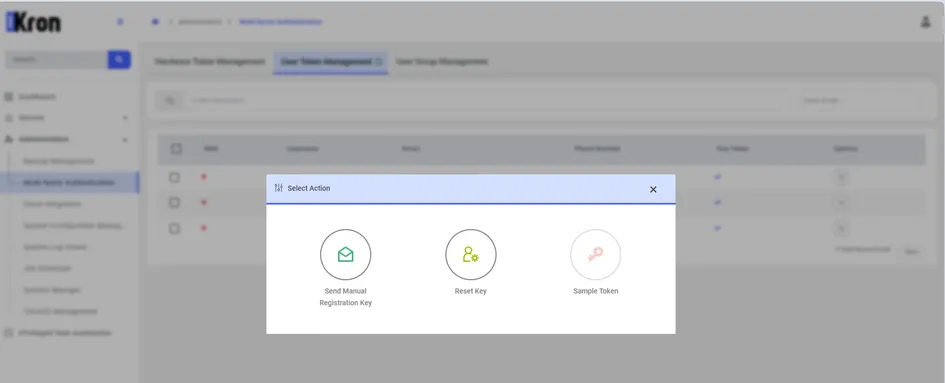 MultiFactor Token Definition Screen MultiFactor Token Definition Screen