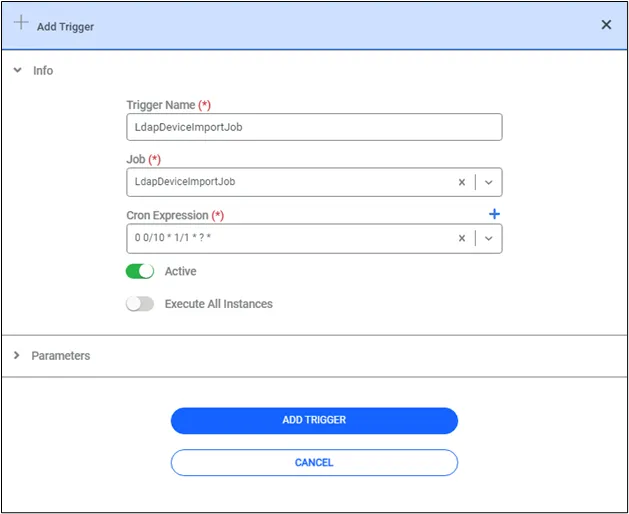 Add LDAP Device Import Job Add LDAP Device Import Job