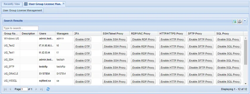 User Group License Manager User Group License Manager