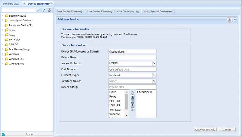 Adding web page as a device