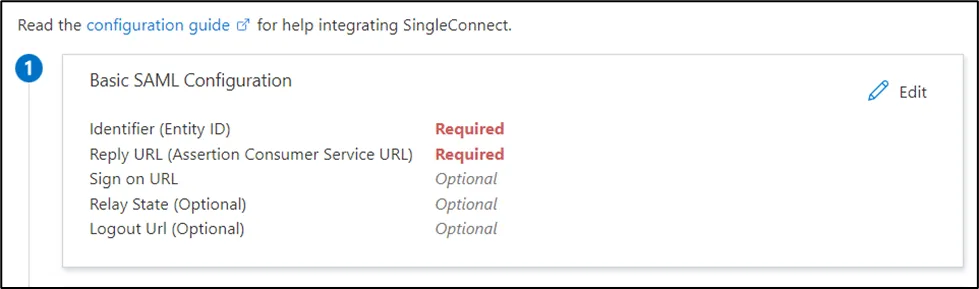 Basic SAML Configuration Basic SAML Configuration