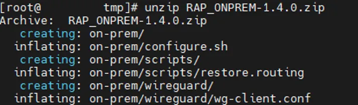 Extracting the RPAM Connector installation script Extracting the RPAM Connector installation script