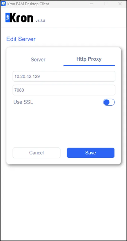 HTTP Proxy Settings
