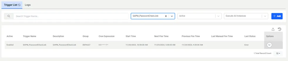 Password Check Job Cron Expression