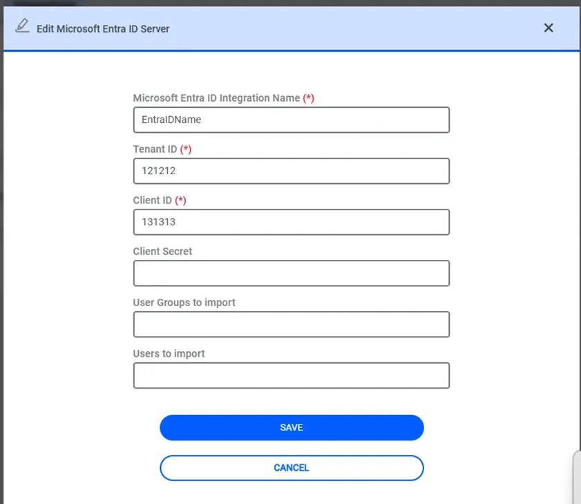 Edit Microsoft Entra ID Integration Edit Microsoft Entra ID Integration