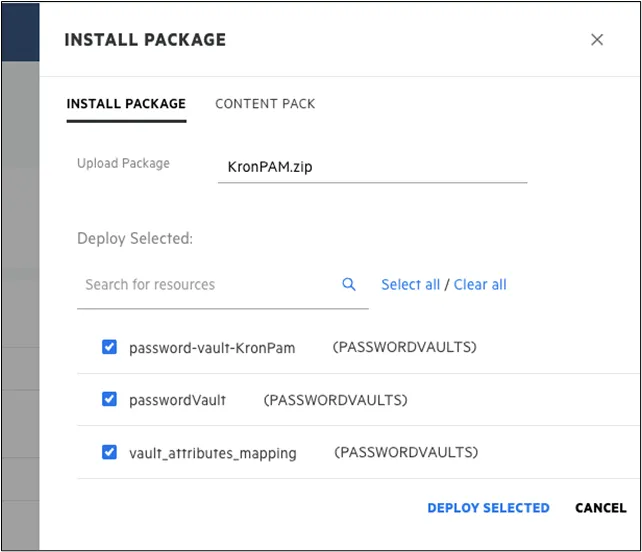 Uploading Kron PAM Extension to OpenText UCMDB