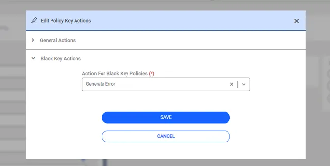 Creating a Policy Key Actions