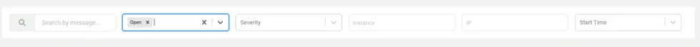 Search Filter for Alarms Search Filter for Alarms