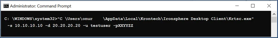 Starting Desktop Client from Command Line with Parameters