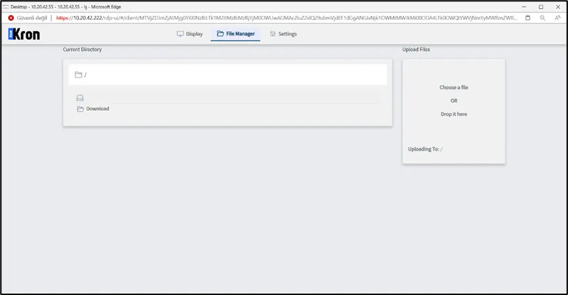 File Manager tab in RDP Session File Manager tab in RDP Session