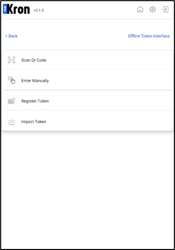 Offline Token Screen