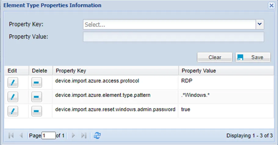 Windows Element Type Parameters Windows Element Type Parameters