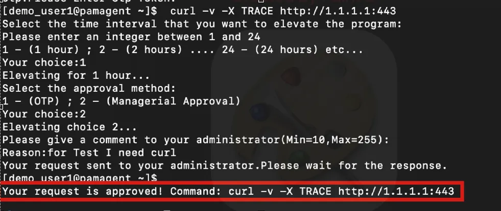 Managerial Elevation Prompt by the Linux Agent Managerial Elevation Prompt by the Linux Agent